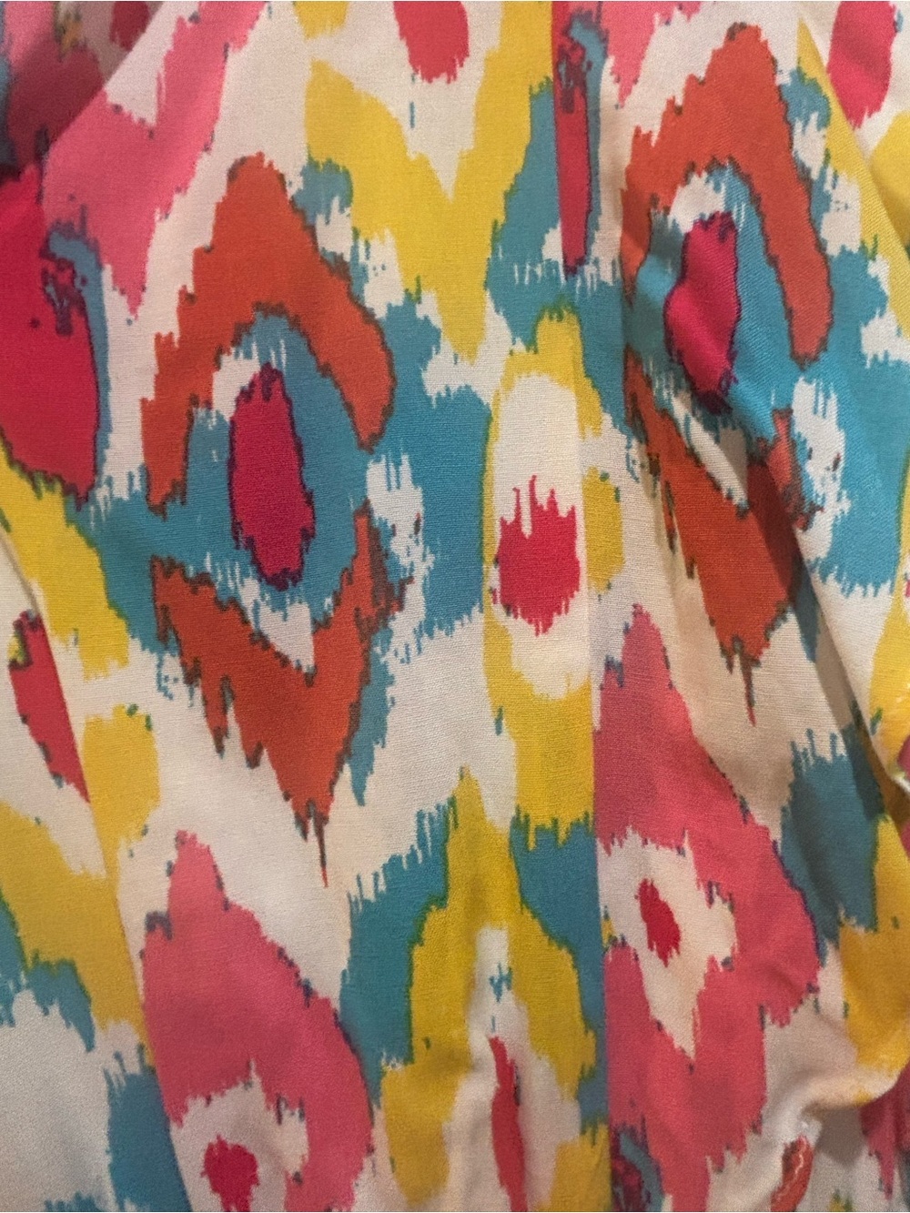 Multi-Color Ikat Ruffle Mini Dress - Picture 2 of 5